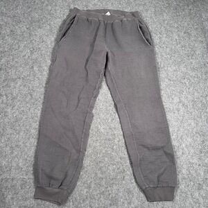 Parachute Charcoal Gray Thermal Waffle Knit Cotton Joggers Men's Size Small